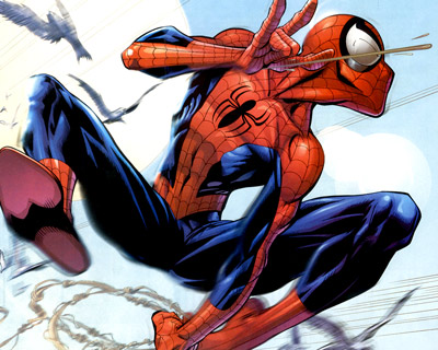 Spider-Man Spider-Man Webbing Across the City