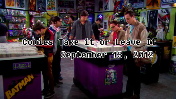 bbt-comic-store Take It Or Leave It Comic shop from Big Bang Theory