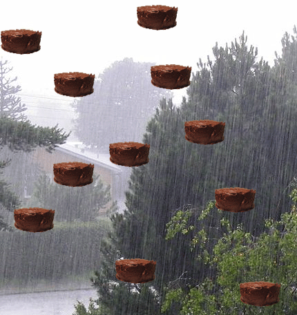 cake and rain Raining Cakes